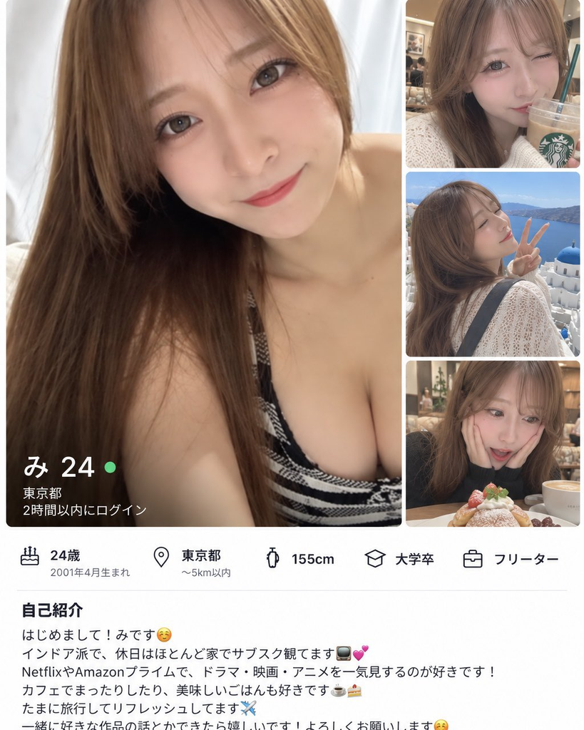 マチアプで森香澄似の女の子来て歓喜