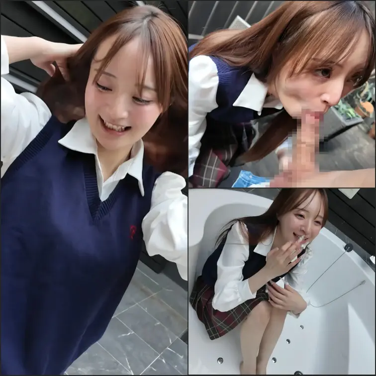 【完全顔出し】ハーフ美女コンカフェ嬢と制服デート